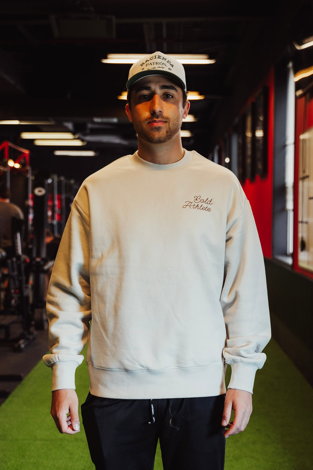 Cursive Crew Neck Hoodie