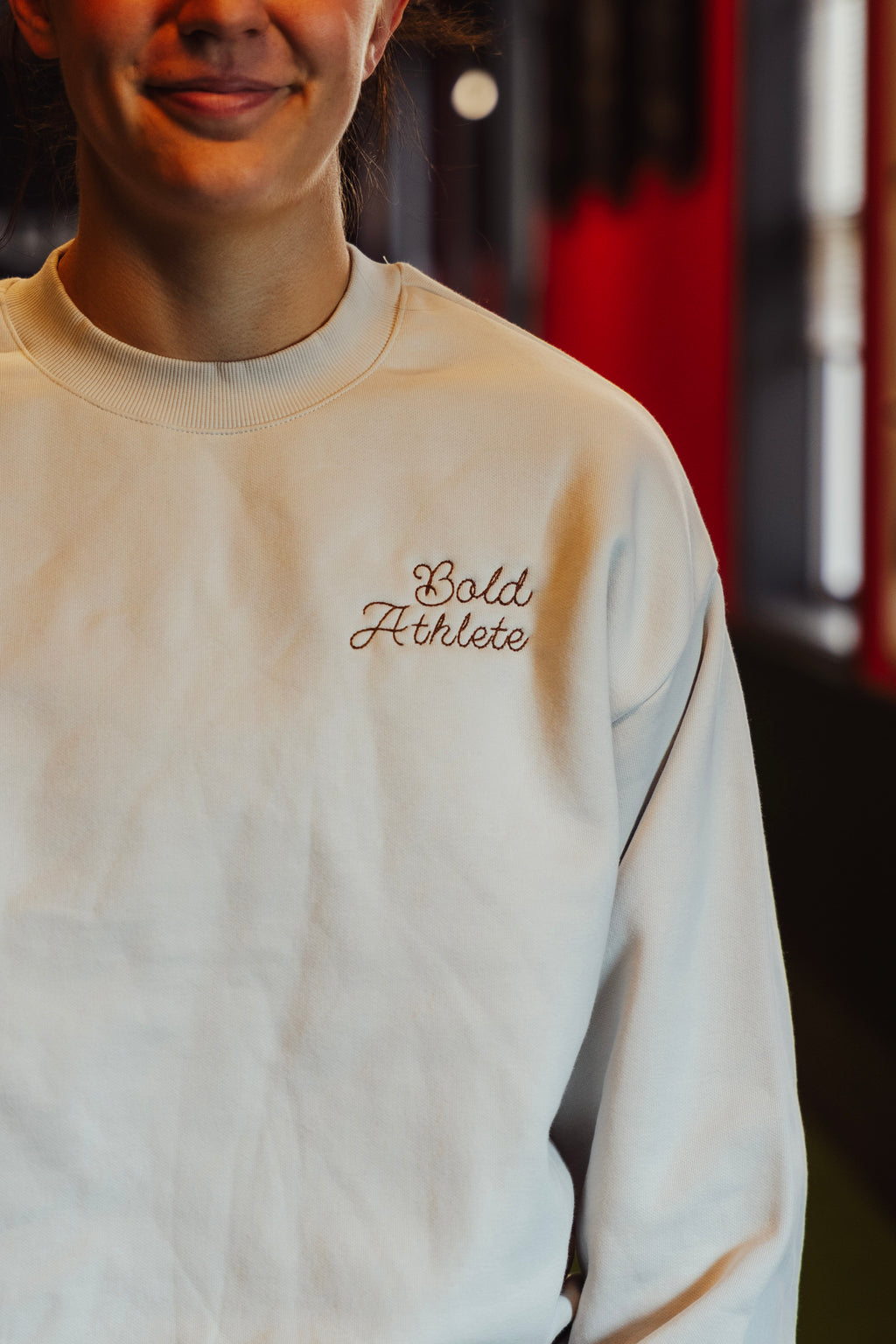 Cursive Crew Neck Hoodie