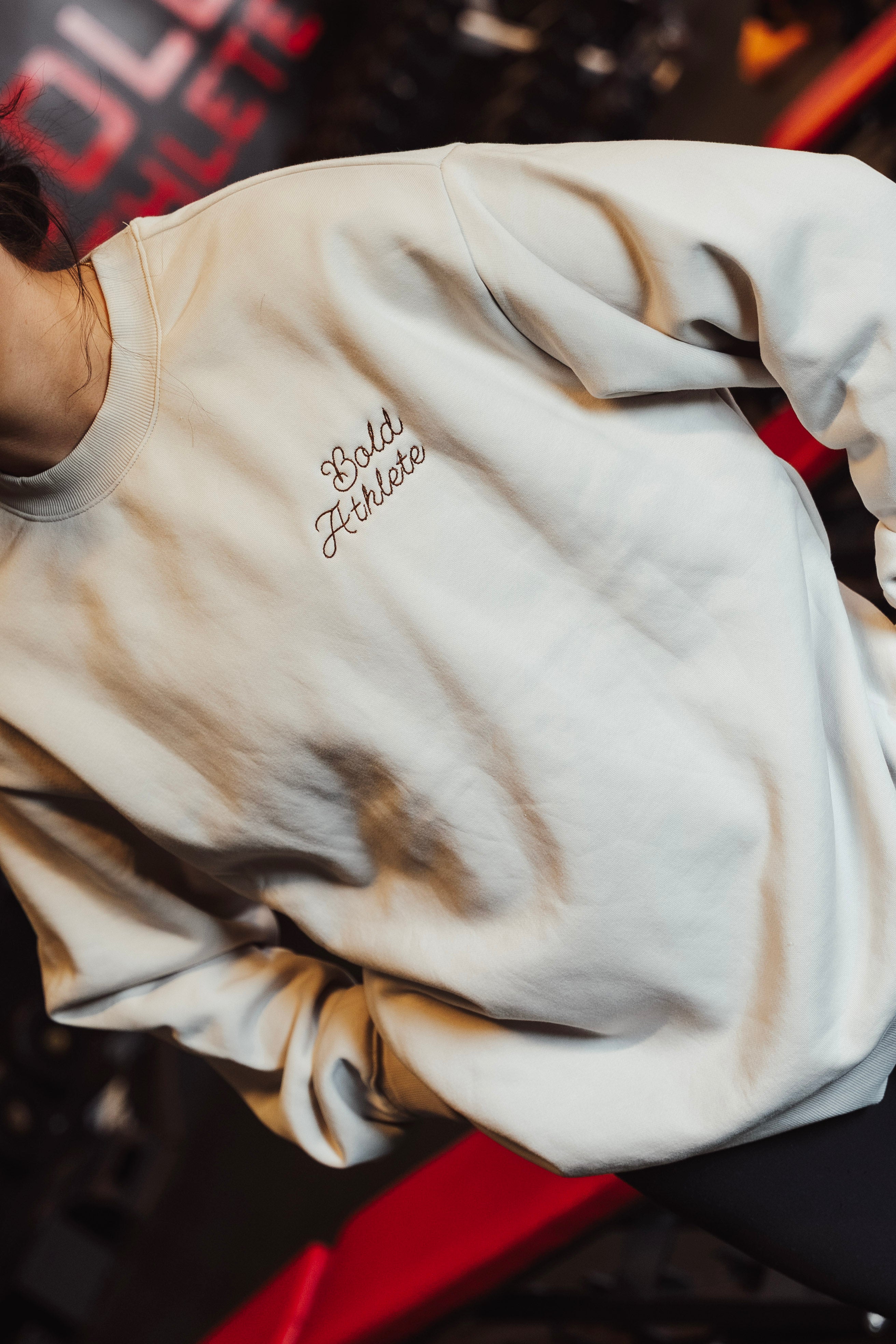Cursive Crew Neck Hoodie